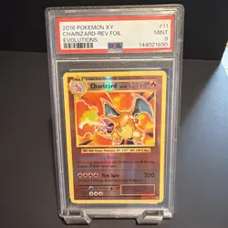 Charizard 11/108 Reverse Holo EVOLUTONS Graded Pokemon Card - PSA 9 Mint - Image 1