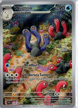 Wugtrio 224/091 PAR Illustration Rare Pokemon Card Paldea Evolved - NEAR MINT - Image 1