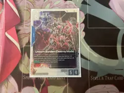 Gundam Card Game Phantom Aria GD04 SP LR+ Unicorn Gundam Destroy Mode GD01-002 - Image 1