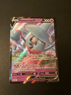 Pokemon Hatterene V SWSH055 Sword Shield Promo Holo Trading Card TCG - Image 1