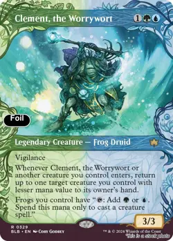 MTG Clement, the Worrywort (Showcase) [BLB - 329] NM Foil - Image 1