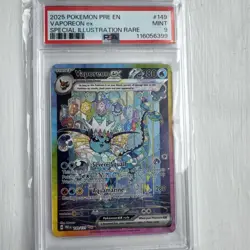 Vaporeon EX 149/131 💧 - PSA 9 - Prismatic Evolutions - Pokemon TCG - Mint - Image 1