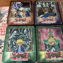 Vintage Yu-Gi-Oh! Tin Lot TCG Empty Opened No Cards Dark Magician Kaiba Jinzo - Image 2