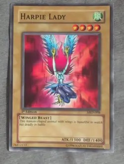 Yu-Gi-Oh! 1996 Harpie Lady 1st Edition MRD-008 Uncensored Original Version NM - Image 1