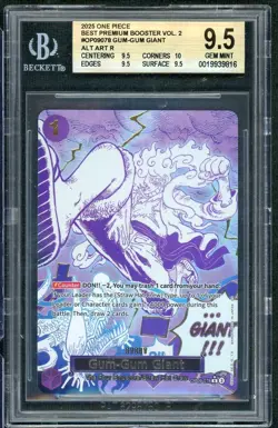 2025 One Piece Best Premium Booster Vol. 2 Gum-Gum Giant BGS 9.5 - Image 1