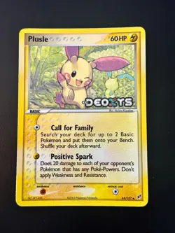 Plusle 44/107 Deoxys Reverse Holo 60HP EN Pokemon Card - Image 1