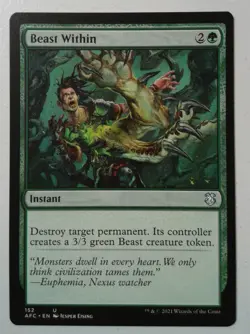 Beast Within *Uncommon* Magic MtG x1 AFC Commander Forgotten Realms - Image 1