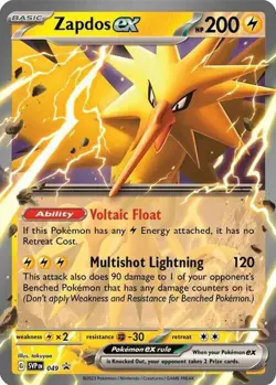 Zapdos ex SVP049 Black Star Promo Pokemon 151 English - Image 1
