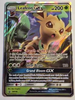 Leafeon GX SM146 Black Star Promo Set ULTRA RARE Pokemon Card LP - Image 1