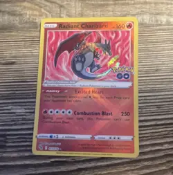 The Pokemon Company Radiant Charizard 011/078 Pokemon GO Holo Radiant Rare 160HP - Image 1
