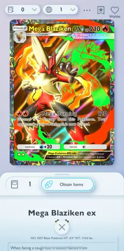 [DIGITAL] Mega Blaziken Ex | Full Art | 2 Star ⭐⭐ | Pokemon TCG Pocket Trade - Image 1
