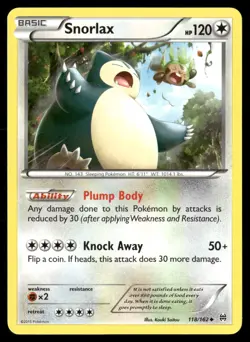 Snorlax 118/162 Uncommon BREAKthrough Pokemon Lightly Played - Image 1