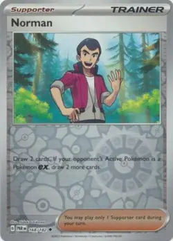 Norman 168/182 Reverse Holo Paradox Rift Pokemon TCG - Image 1