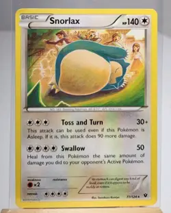 Snorlax 77/124 Rare Fates Collide Pokemon - Image 1
