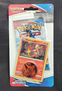 Pokemon TCG SWSH Battle Styles Blister Pack w/ Coin & Charmander Promo - Image 1
