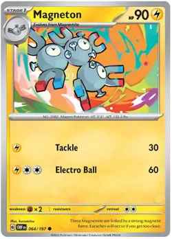 Magneton 064/197 Common Obsidian Flames Pokemon TCG - Image 1