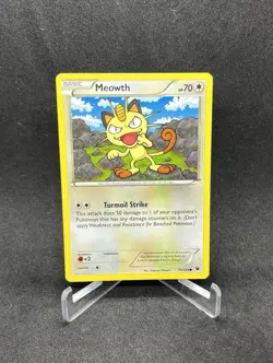 Meowth 74/124 Fates Collide Common Pokemon Card 2016 LP - Image 1