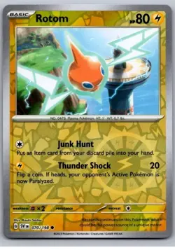 Pokemon TCG Scarlet & Violet Reverse Holo Rotom 070/198 Common - Image 1