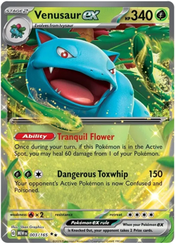 Venusaur ex 003/165 Pokemon 151 English - Image 1