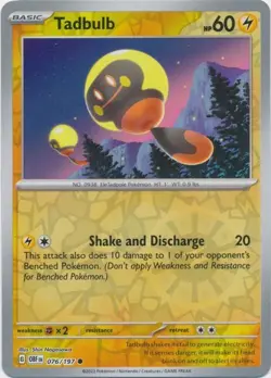 Tadbulb 076/197 Reverse Holo Obsidian Flames Pokemon TCG - Image 1