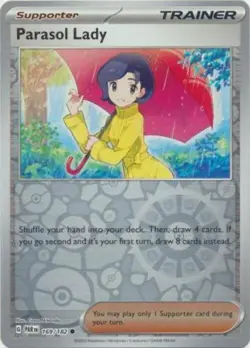 Parasol Lady 169/182 Reverse Holo Paradox Rift Pokemon TCG - Image 1