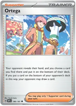 Ortega 190/197 Uncommon Obsidian Flames Pokemon TCG - Image 1