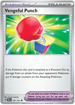 Vengeful Punch 197/197 Uncommon Obsidian Flames Pokemon TCG - Image 1