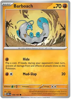 Barboach 108/197 Common Obsidian Flames Pokemon TCG - Image 1