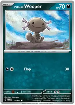 Paldean Wooper 127/197 Common Obsidian Flames Pokemon TCG - Image 1