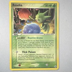 Pokemon TCG Roselia 42/92 EX Legend Maker Uncommon Regular Basic 60HP EN 2006 - Image 1