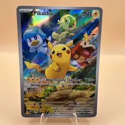 Pokemon Pikachu 027 Adventuring Together Promo Holo Full Art Sv Scarlet Violet - Image 1