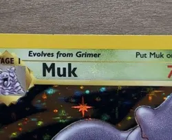 Pokemon TCG 1st edition Muk Fossil 13/62 Holo Rare (Holo Bleed) Read - Image 5