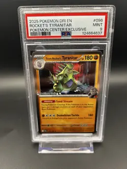 PSA 9 Team Rocket’s Tyranitar 2025 Pokemon Center DRI EN-Destined Rivals #096 - Image 1