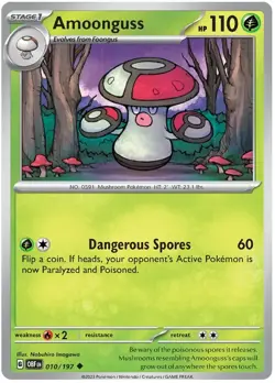 Amoonguss 010/197 Uncommon Obsidian Flames Pokemon TCG - Image 1