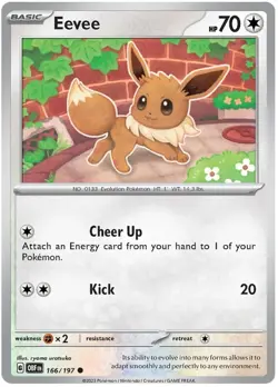 Eevee 166/197 Common Obsidian Flames Pokemon TCG - Image 1