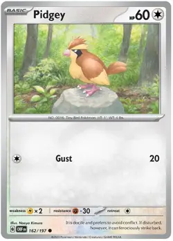 Pidgey 162/197 Common Obsidian Flames Pokemon TCG - Image 1