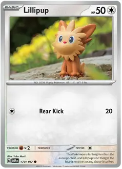 Lillipup 170/197 Common Obsidian Flames Pokemon TCG - Image 1