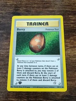 Pokemon Neo Genesis 1st Edition Berry 99/111 Non Holo NM-MINT - Image 1