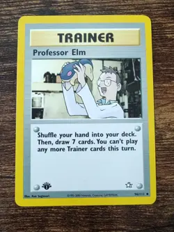 Pokemon Neo Genesis 1st Edition Professor Elm 96/111 Non Holo - Image 1