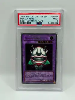 2004 YuGiOh! Ojama King SOD-034 Ultimate Rare 1st Edition PSA 9 MINT - Image 1