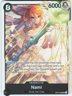 Nami OP15-086 Super Rare Adventure on Kami's Island One Piece NM/M - Image 1