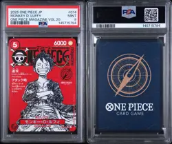 Bandai One Piece 2025 JP Monkey D. Luffy #014 Magazine Vol.20 Promo Foil PSA 9 - Image 3