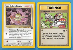 2000 Pokemon Black Star Promos -Team Rocket's Meowth #18 + Computer Error #16 NM - Image 1