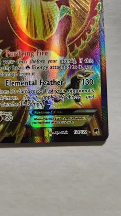 Ho-Oh EX 121/122 - XY Breakpoint Ultra Rare Full Art - Pokemon TCG - NM - Image 3