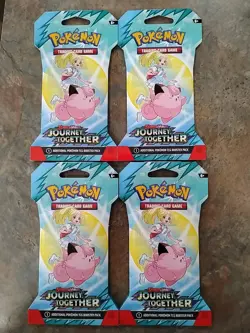 4 Sealed Unopened Pokemon Scarlet And Violet Journey Together Packs - Image 1