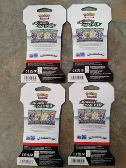 4 Sealed Unopened Pokemon Scarlet And Violet Journey Together Packs - Image 2