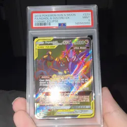 Pokemon Naganadel & Guzzlord GX 223/236 PSA 9 Full Art TAG TEAM Holo - Image 1