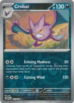 Crobat 112/182 Reverse Holo Paradox Rift Pokemon TCG - Image 1