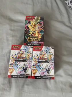 2 x Pokemon TCG: Prismatic Evolutions + 1x Ascended Heroes Booster Bundle NEW - Image 1