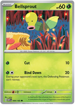 Bellsprout 069/165 Common Pokemon 151 English - Image 1
